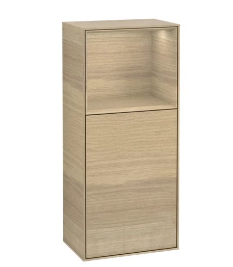 Шафка для ванної Villeroy & Boch Finion 41,8х93,6х27 см петлі зліва з підсвічуванням ДСП шпон дуба G520PCPC