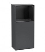 Шкафчик для ванной Villeroy & Boch Finion 41,8х93,6х27 см петли слева с подсветкой МДФ темно-синий матовый лак/черный матовый лак G520PDHG