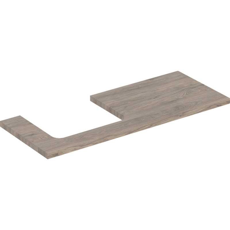 Столешница Geberit One 120x3x47 см вырез слева ДСП орех гикори 505.305.00.6
