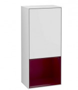 Шкафчик для ванной Villeroy & Boch Finion 41,8х93,6х27 см петли справа с подсветкой МДФ белый матовый лак/пион матовый лак G550HBMT