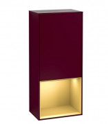 Шкафчик для ванной Villeroy & Boch Finion 41,8х93,6х27 см петли справа с подсветкой МДФ пион матовый лак/золотой матовый лак G550HFHB