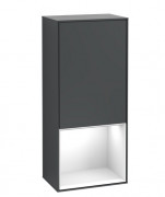 Шкафчик для ванной Villeroy & Boch Finion 41,8х93,6х27 см петли справа с подсветкой МДФ темно-синий матовый лак/глянцевый белый лак G550GFHG