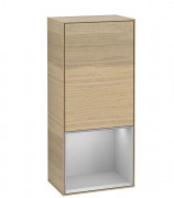 Шкафчик для ванной Villeroy & Boch Finion 41,8х93,6х27 см петли справа с подсветкой ДСП шпон дуба/светло-серый матовый лак G550GJPC