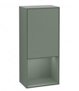 Шкафчик для ванной Villeroy & Boch Finion 41,8х93,6х27 см петли справа с подсветкой МДФ оливковый матовый лак G550GMGM