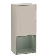 Шкафчик для ванной Villeroy & Boch Finion 41,8х93,6х27 см петли справа с подсветкой МДФ песок матовый лак/оливковый матовый лак G550GMHH