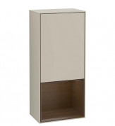 Шкафчик для ванной Villeroy & Boch Finion 41,8х93,6х27 см петли справа с подсветкой МДФ песок матовый лак/шпон грецкого ореха G550GNHH