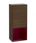 Шкафчик для ванной Villeroy & Boch Finion 41,8х93,6х27 см петли справа с подсветкой ДСП шпон грецкого ореха/пион матовый лак G550HBGN