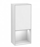Шкафчик для ванной Villeroy & Boch Finion 41,8х93,6х27 см петли справа с подсветкой МДФ глянцевый белый лак/белый матовый лак G550MTGF