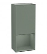 Шкафчик для ванной Villeroy & Boch Finion 41,8х93,6х27 см петли справа с подсветкой МДФ оливковый матовый лак G550GMGM