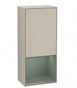 Шкафчик для ванной Villeroy & Boch Finion 41,8х93,6х27 см петли справа с подсветкой МДФ песок матовый лак/оливковый матовый лак G550GMHH