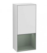 Шафка для ванної Villeroy & Boch Finion 41,8х93,6х27 см петлі праворуч з підсвічуванням МДФ білий матовий лак/оливковий матовий лак G550GMMT