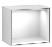 Стелаж для ванної Villeroy & Boch Finion 41,8 х35, 6х27 см з підсвічуванням МДФ білий матовий лак/глянцевий білий лак G580GFMT