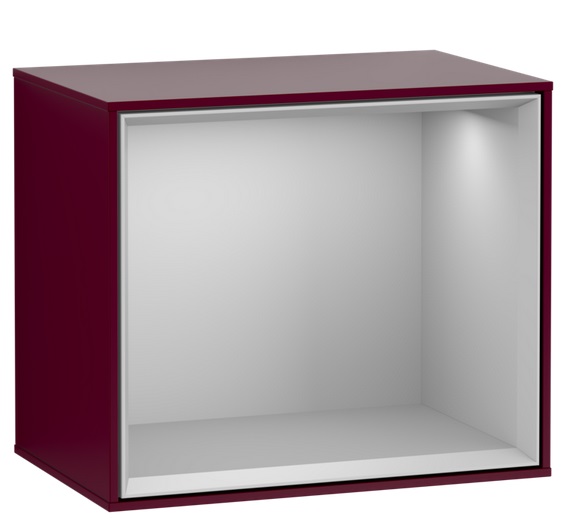 Стеллаж для ванной Villeroy & Boch Finion 41,8х35,6х27 см с подсветкой МДФ пион матовый лак/светло-серый матовый лак G580GJHB