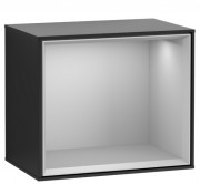 Стеллаж для ванной Villeroy & Boch Finion 41,8х35,6х27 см с подсветкой МДФ черный матовый лак/светло-серый матовый лак G580GJPD