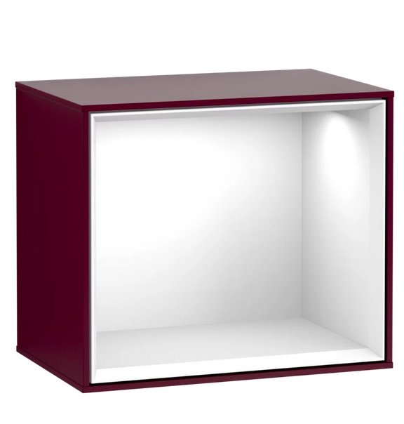 Стелаж для ванної Villeroy & Boch Finion 41,8х35,6х27 см з підсвічуванням МДФ півонія матовий лак/глянсовий білий лак G580GFHB