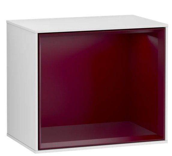 Стелаж для ванної Villeroy & Boch Finion 41,8х35,6х27 см з підсвічуванням МДФ білий матовий лак/півон матовий лак G580HBMT