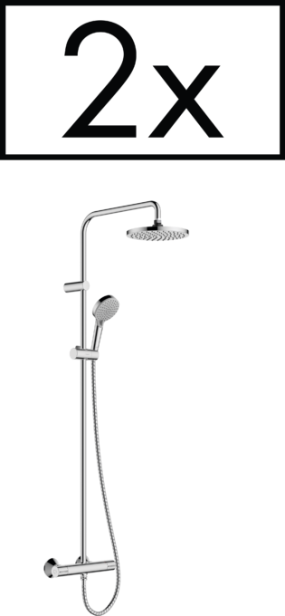 Душевая стойка Hansgrohe Vernis Blend Showerpipe 200 с термостатом хром (уп. 2 шт.) 26285000