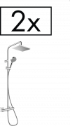 Душевая стойка Hansgrohe Vernis Shape Showerpipe 230 с термостатом хром (уп. 2 шт.) 26287000