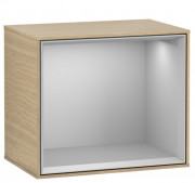 Стелаж для ванної Villeroy & Boch Finion 41,8 х35, 6х27 см з підсвічуванням ДСП шпон дуба / світло-сірий матовий лак G580GJPC