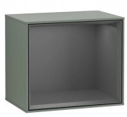 Стеллаж для ванной Villeroy & Boch Finion 41,8х35,6х27 см с подсветкой МДФ оливковый матовый лак/антрацит матовый лак G580GKGM