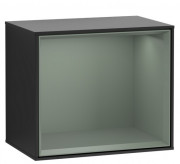 Стелаж для ванної Villeroy & Boch Finion 41,8х35,6х27 см з підсвічуванням МДФ чорний матовий лак/оливковий матовий лак G580GMPD
