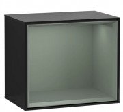 Стеллаж для ванной Villeroy & Boch Finion 41,8х35,6х27 см с подсветкой МДФ глянцевый черный лак/оливковый матовый лак G580GMPH