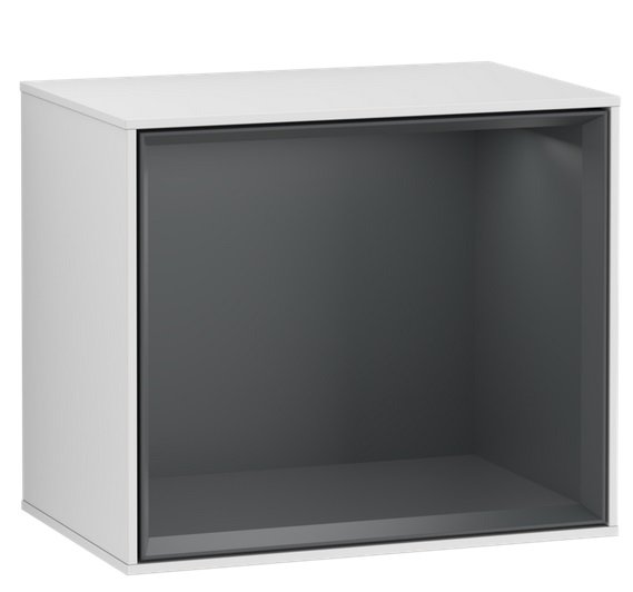 Стелаж для ванної Villeroy & Boch Finion 41,8х35,6х27 см з підсвічуванням МДФ білий матовий лак/темно-синій матовий лак G580HGMT