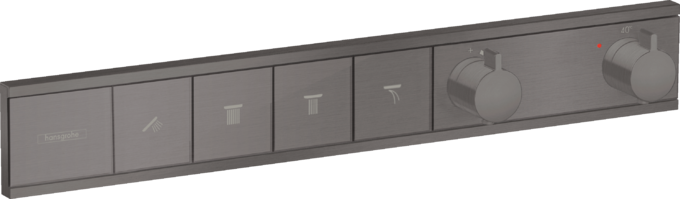 Термостат для душа скрытого монтажа Hansgrohe RainSelect 4 выхода шлифованный черный хром 15382340