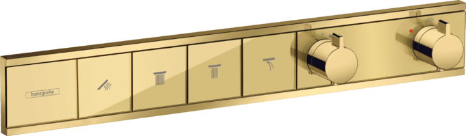 Термостат для душу прихованого монтажу Hansgrohe RainSelect 4 виходи поліроване золото 15382990