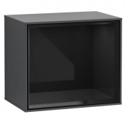 Стеллаж для ванной Villeroy & Boch Finion 41,8х35,6х27 см с подсветкой МДФ темно-синий матовый лак/глянцевый черный лак G580PHHG