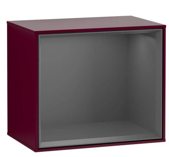 Стелаж для ванної Villeroy & Boch Finion 41,8х35,6х27 см з підсвічуванням МДФ півонія матовий лак/антрацит матовий лак F590GKHB