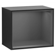 Стеллаж для ванной Villeroy & Boch Finion 41,8х35,6х27 см с подсветкой МДФ черный матовый лак/антрацит матовый лак F590GKPD