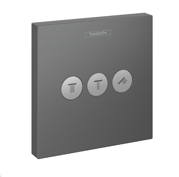 Вентиль скрытого монтажа Hansgrohe ShowerSelect шлифованный черный хром 15764340