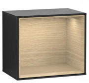 Стеллаж для ванной Villeroy & Boch Finion 41,8х35,6х27 см с подсветкой МДФ черный матовый лак/шпон дуба G580PCPD