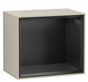 Стеллаж для ванной Villeroy & Boch Finion 41,8х35,6х27 см с подсветкой МДФ песок матовый лак/черный матовый лак G580PDHH