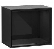 Стелаж для ванної Villeroy & Boch Finion 41,8х35,6х27 см з підсвічуванням МДФ чорний матовий лак/глянсовий чорний лак G580PHPD