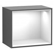 Стелаж для ванної Villeroy & Boch Finion 41,8х35,6х27 см з підсвічуванням МДФ антрацит матовий лак/глянсовий білий лак F590GFGK