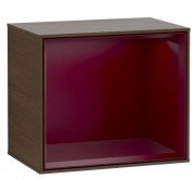 Стеллаж для ванной Villeroy & Boch Finion 41,8х35,6х27 см с подсветкой ДСП шпон грецкого ореха/пион матовый лак F590HBGN