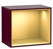 Стеллаж для ванной Villeroy & Boch Finion 41,8х35,6х27 см с подсветкой МДФ пион матовый лак/золотой матовый лак F590HFHB