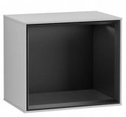 Стелаж для ванної Villeroy & Boch Finion 41,8х35,6х27 см з підсвічуванням МДФ світло-сірий матовий лак/чорний матовий лак F590PDGJ