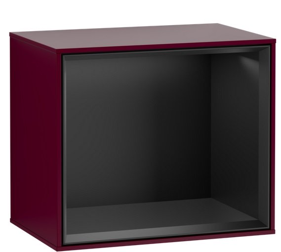 Стелаж для ванної Villeroy & Boch Finion 41,8х35,6х27 см з підсвічуванням МДФ півонія матовий лак/чорний матовий лак F590PDHB