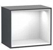 Стеллаж для ванной Villeroy & Boch Finion 41,8х35,6х27 см с подсветкой МДФ темно-синий матовый лак/глянцевый белый лак F590GFHG