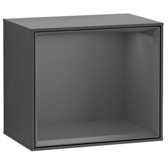 Стелаж для ванної Villeroy & Boch Finion 41,8х35,6х27 см з підсвічуванням МДФ темно-синій матовий лак/антрацит матовий лак F590GKHG