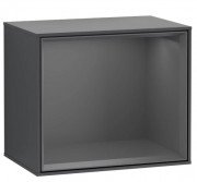 Стелаж для ванної Villeroy & Boch Finion 41,8х35,6х27 см з підсвічуванням МДФ темно-синій матовий лак/антрацит матовий лак F590GKHG