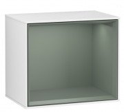 Стелаж для ванної Villeroy & Boch Finion 41,8х35,6х27 см з підсвічуванням МДФ глянсовий білий лак/оливковий матовий лак F590GMGF