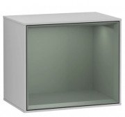 Стелаж для ванної Villeroy & Boch Finion 41,8х35,6х27 см з підсвічуванням МДФ світло-сірий матовий лак/оливковий матовий лак F590GMGJ