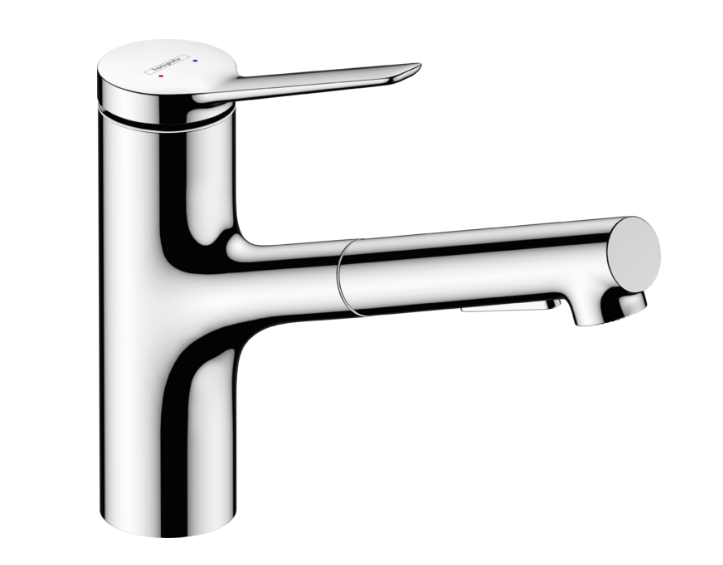 Смеситель для кухни с выдвижной лейкой Hansgrohe Zesis M33 150 однорычажный хром 74800000