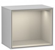 Стелаж для ванної Villeroy & Boch Finion 41,8х35,6х27 см з підсвічуванням МДФ світло-сірий матовий лак/пісок матовий лак F590HHGJ