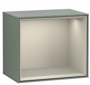 Стелаж для ванної Villeroy & Boch Finion 41,8х35,6х27 см з підсвічуванням МДФ оливковий матовий лак/пісок матовий лак F590HHGM