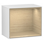 Стелаж для ванної Villeroy & Boch Finion 41,8 х35, 6х27 см з підсвічуванням МДФ глянсовий білий лак/шпон дуба F590PCGF